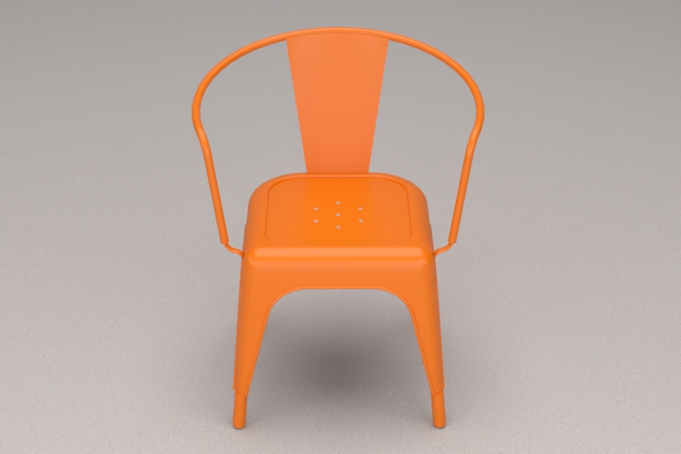 橘色鐵藝tolix餐椅