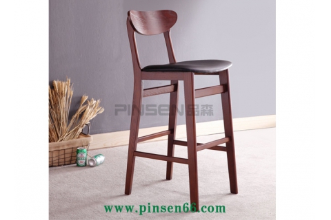 北歐風(fēng)格高腳實(shí)木椅-北歐餐桌椅定制廠(chǎng)家