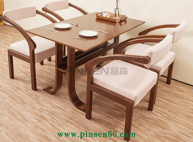 西餐廳實木餐桌椅