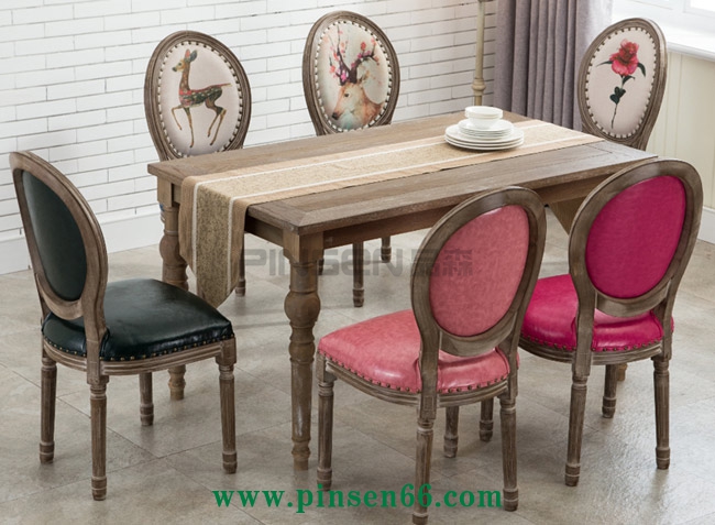 復(fù)古西餐廳餐桌椅