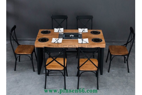 木炭燒烤店餐桌廠家哪家可靠，用什么排煙方式好？開燒烤店了解一下