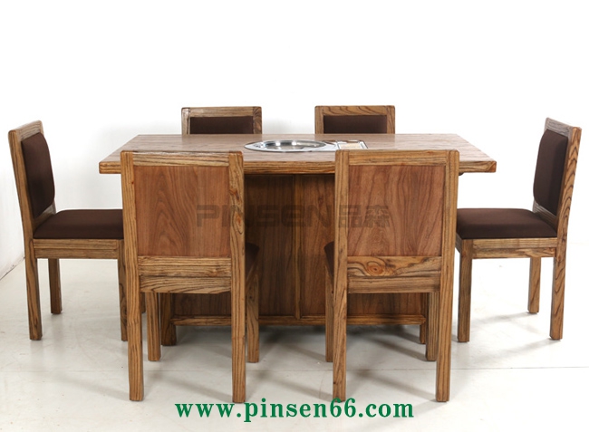 實(shí)木原木榆木餐桌火鍋?zhàn)酪谓M合餐廳酒店家用火鍋?zhàn)酪? src=